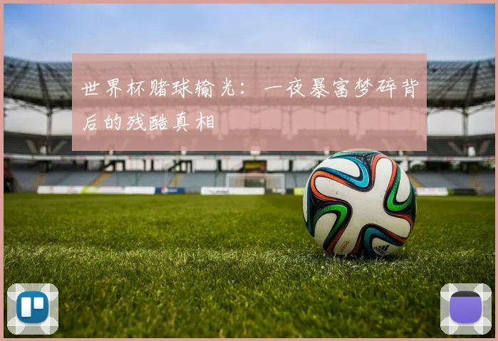 世界杯赌球输光:一夜暴富梦碎背后的残酷真相